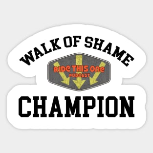 Walk of Shame Champion - light colors Sticker